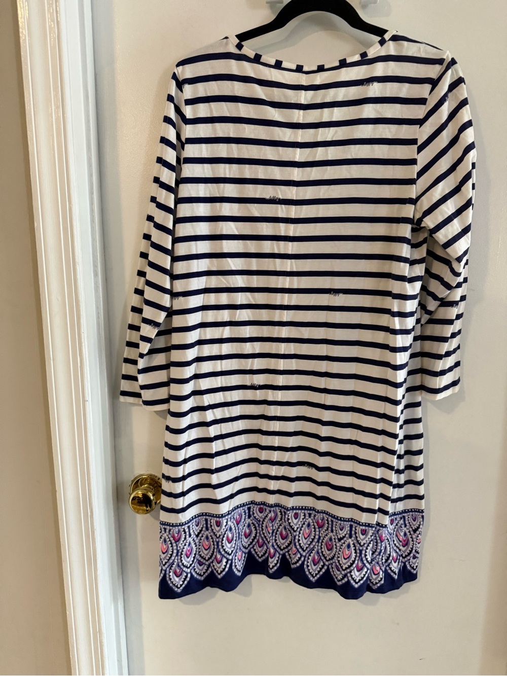 Striped Navy and White Lilly Pulitzer Mini Dress XL